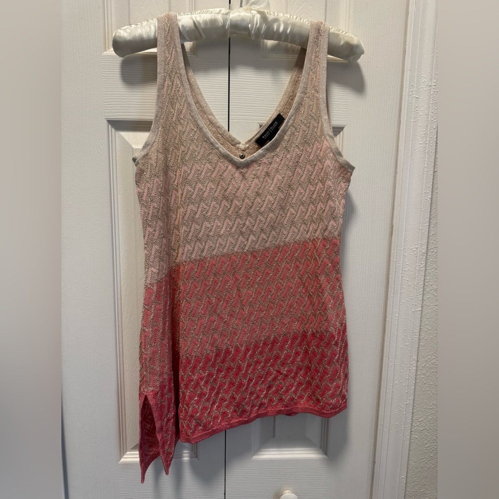Y2K White House/Black market sparkling Sleeveless Top.
